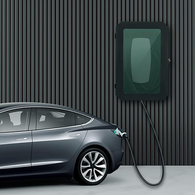 Jawjut Wall Charger Station Box Compatible with Tesla Model Y 3 S X Accessories Gen 3 Indoor/Outdoor Cable Organizer Waterproof Dustproof