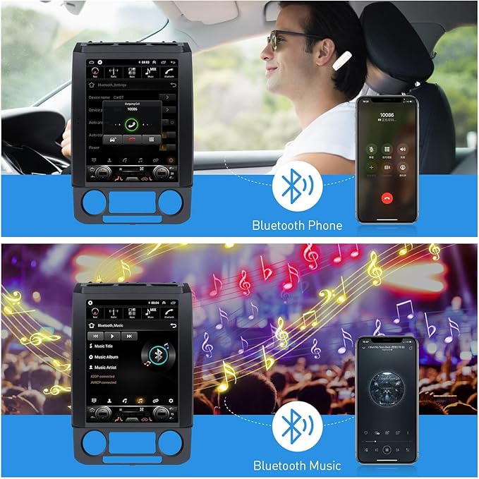 Car Stereo Radio for Ford F150 2015 2016 2017 2018 2019 2020, Android 13 12.1 Inch Tesla IPS Touch Screen GPS Navigation with Wireless Carplay Android Auto, Steering Wheel Controls, Plug and Play