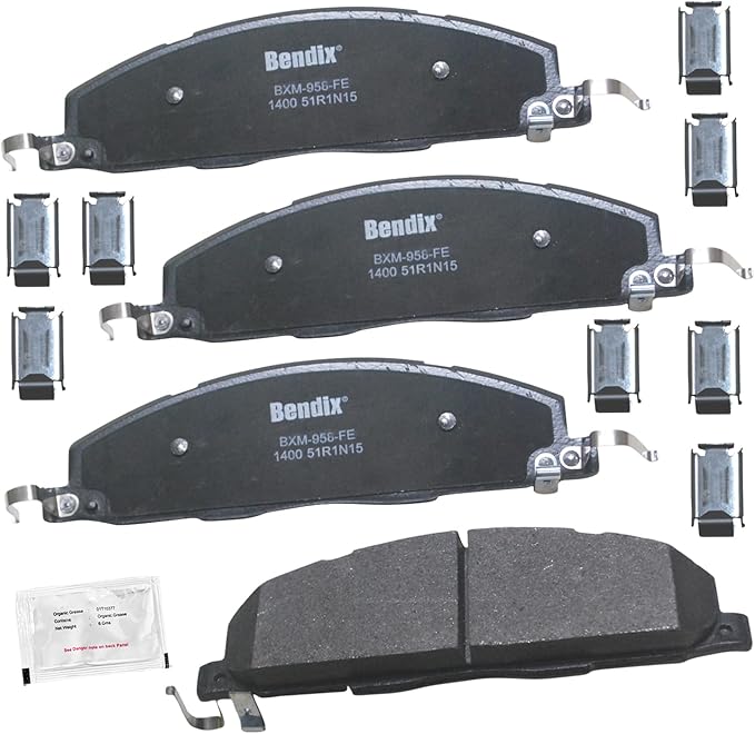 Bendix Priority1 CFM1400 Semi-Metallic Rear Brake Pads fits Dodge Ram 2500 2010-2009, Ram 3500 2010-2009, Ram 4000 2010-2009, Ram 2500 2018-2011, 3500 2018-2011, 4000 2014-2011