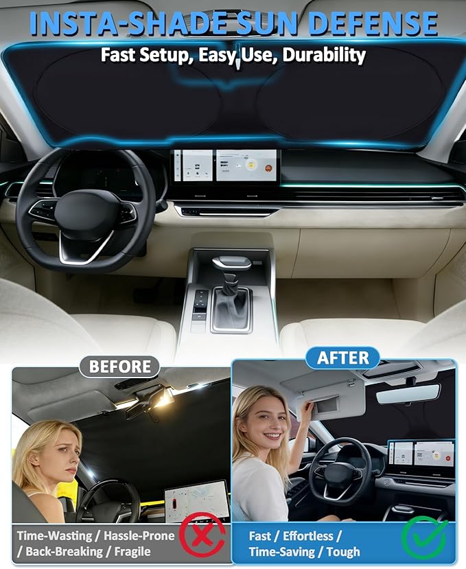 Sunshade for X5 Windshield Sun Shade for BMW X5 2019-2025 2026 Accessories Foldable Front Window Shield Cover Sun Visor Protector Block UV Rays