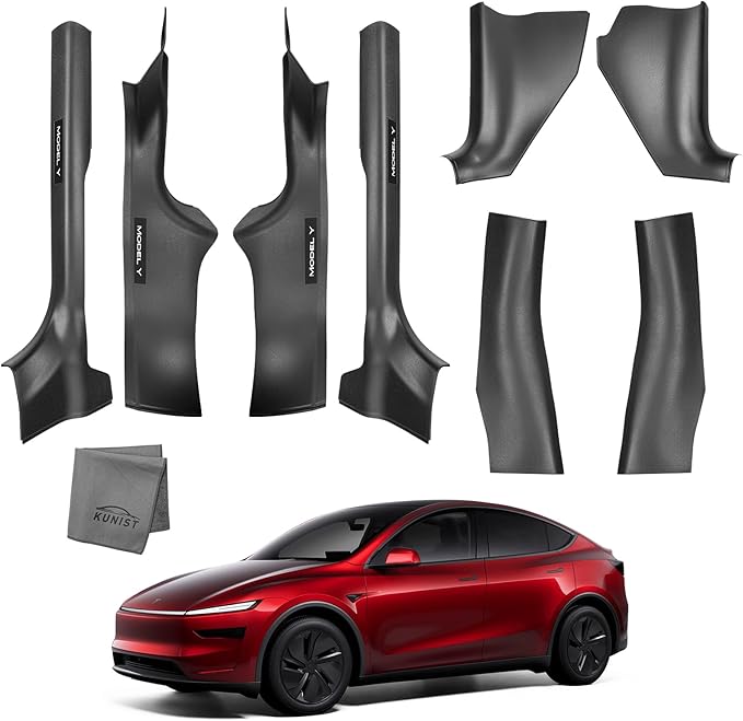 8PCS Door Sill Protector for Tesla Model Y Juniper Door Sill Guards Anti-Kick Full Protect Door Entry Cover for 2025-2026 New Model Y Accessories(Non-Destructive Installation)