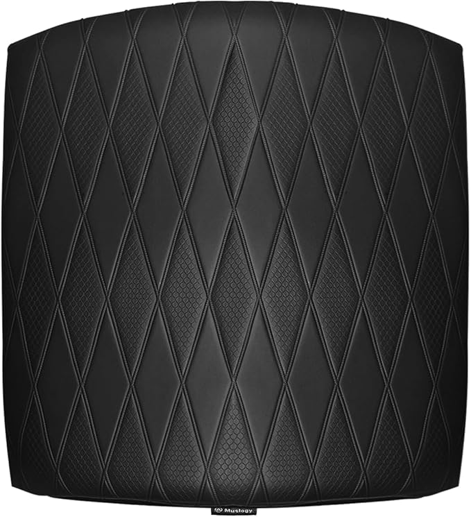 Muslogy Center Console Armrest Cover Fit for Ram 1500 2500 3500 2019-2026 Accessories, Comfort Armrest Pad Console Lid Cushion Vegan Leather 1-Inch Extra Thick, Bucket Seat ONLY (V2 Diamond Pattern)