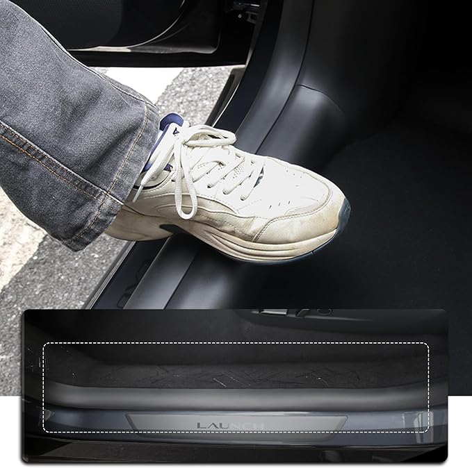 8Pcs Door Sill Protector for Tesla Model Y Juniper 2025 2026 Front and Rear Door Pedal Kick Protection ABS Material Door Entry Guard Anti-Kick Full Protect Door Entry Cover