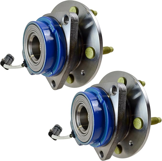 TRQ Driver and Passenger Side Wheel Bearing and Hub Assembly Set 2 Piece Compatible with 2003 Cadillac CTS Rear 2004-2007 CTS Base Model Rear 2005-2008 STS AWD Rear 2005-2007 STS AWD Front