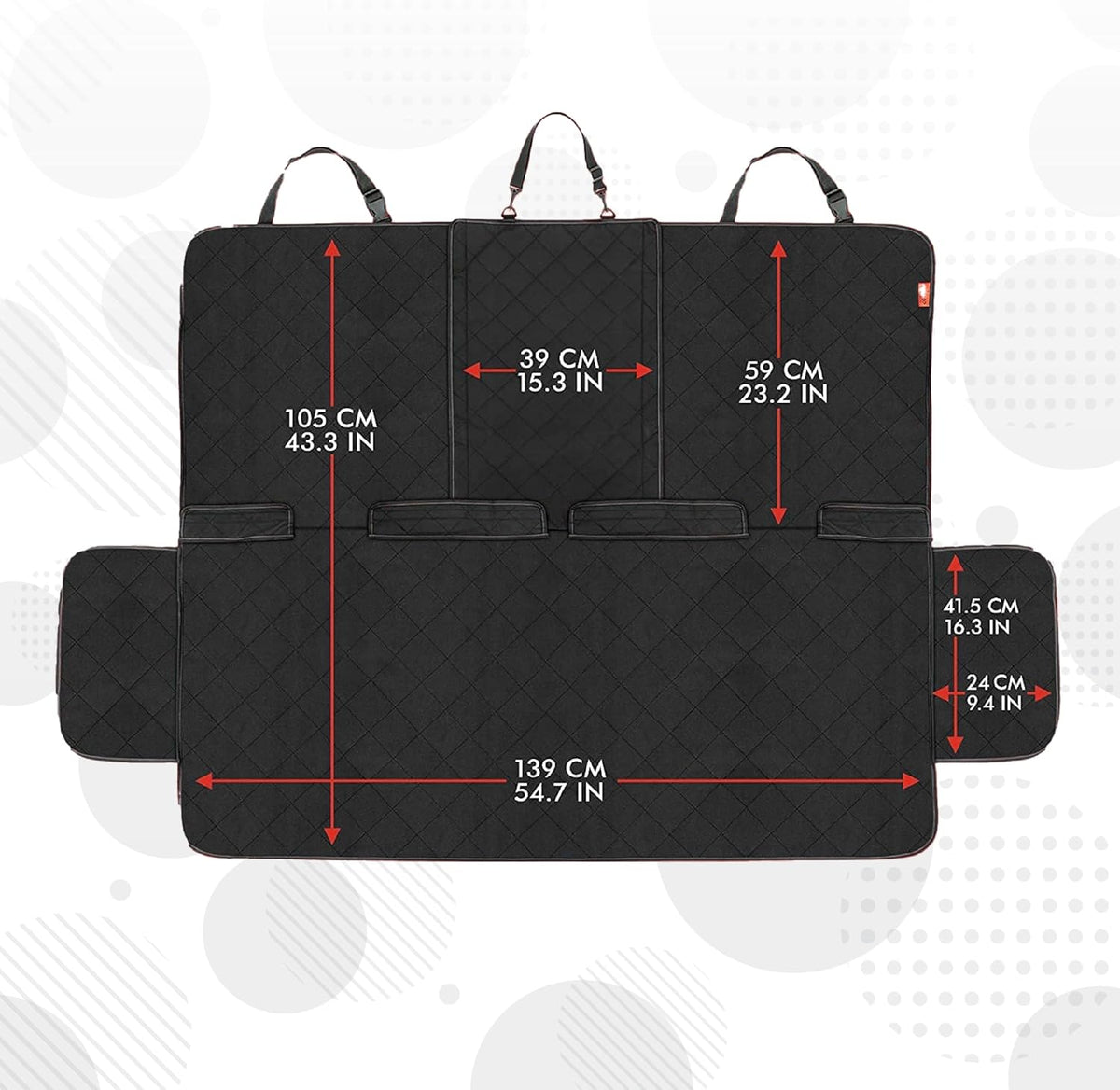 Dog Car Seat Cover - Waterproof Non-Slip Car Back Seat Protector - Rear Car Seat Cover for Dogs - Universal Fit for Sedans Trucks Suvs - Scratchproof Backseat Car Cover - Machine Washable