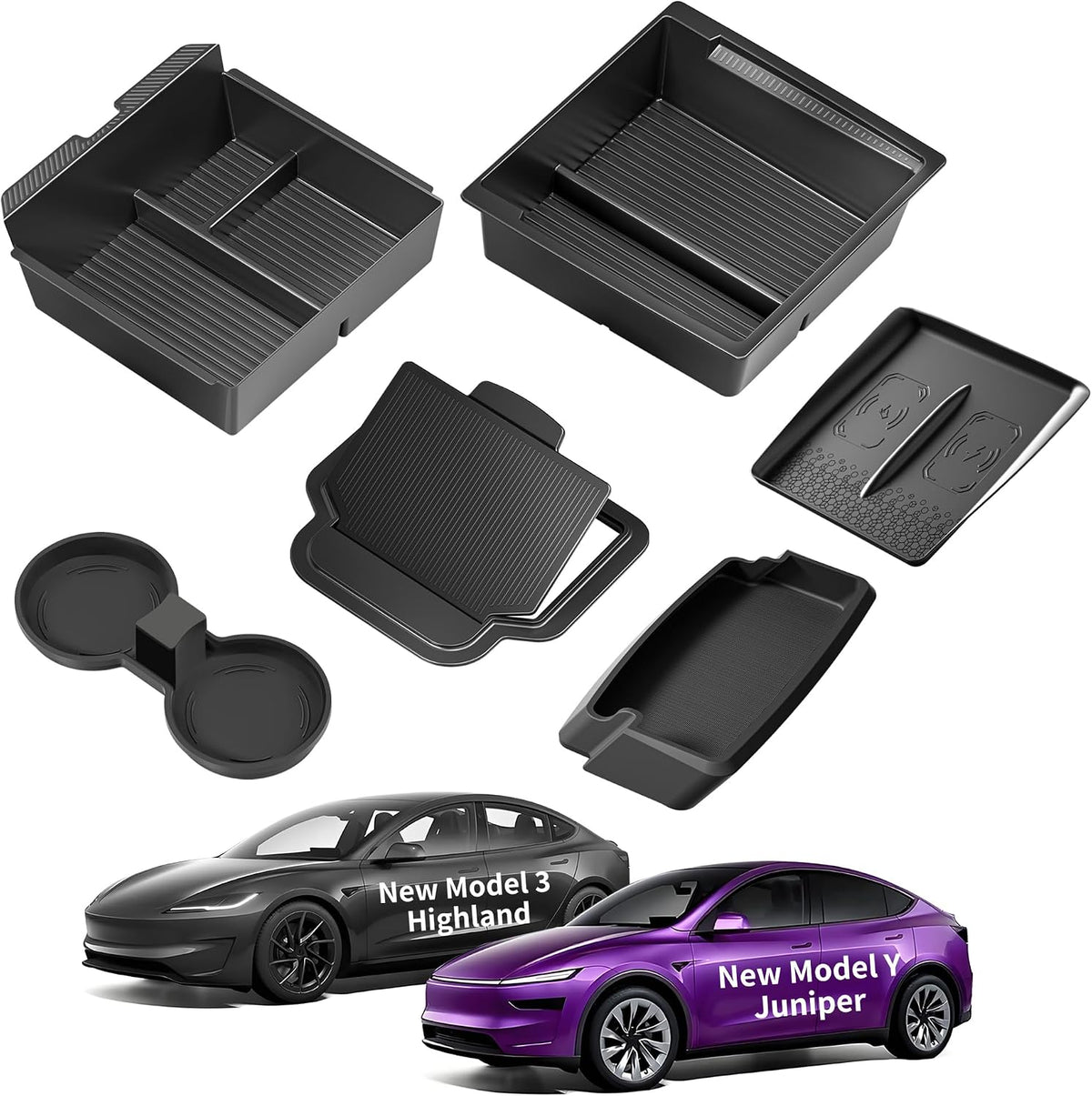 8PCS Console Organizer for Tesla Model Y/3 Accessories