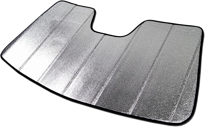 Front Car Windshield Sun Shade Compatible with 2008-2017 Audi A5 | Custom Fit Visor Accordion Fold Style Sun Protector | Silver & Grey 1-pc Set | SS-011