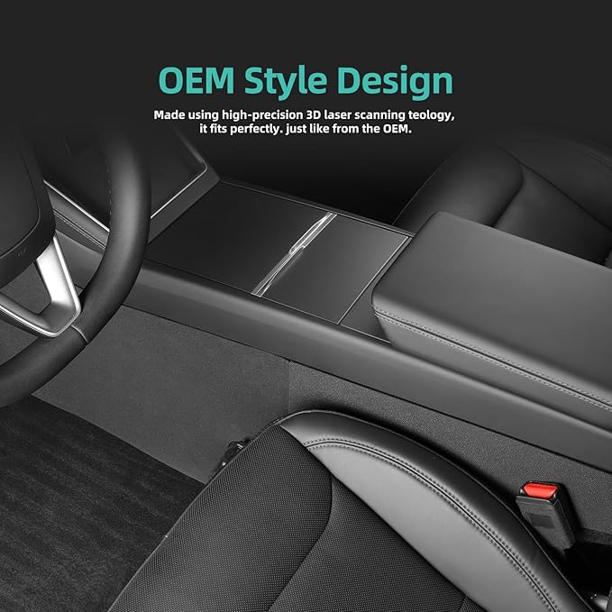 2025 2026 Model Y Juniper Center Console Side Anti-Kick Mats 5PCS TPE Scratch Resistant Protector of Center Console Sides for Model Y Refresh Juniper (Premium/Performance)-NO for (Standard)