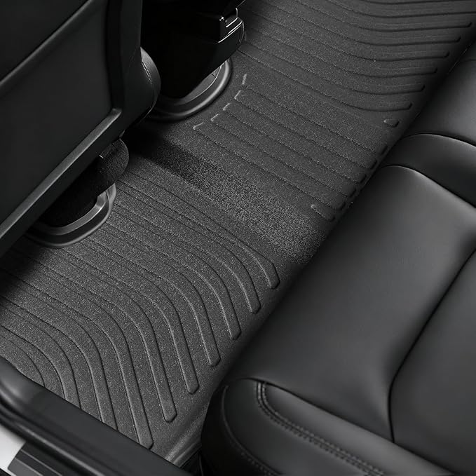 Floor Mats Replacement for Ford F150 SuperCrew/Cab 2015-2025 & F150 Lightning 2022-2025, TPE All Weather Custom Fit, Front & Rear 3PCS | Heavy Duty, Easy Clean - Black