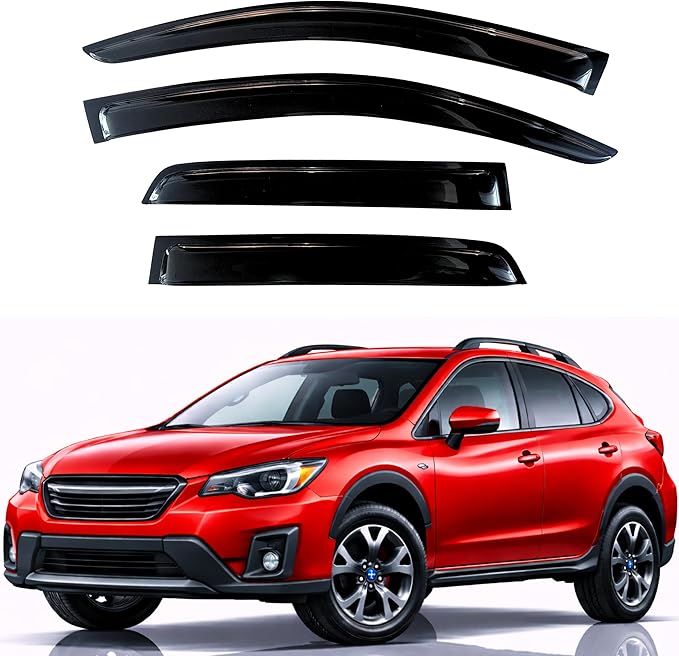 KPY Rain Guards Fit for 2018-2023 Subaru Crosstrek, Out-Channel Window Visors Vent Wind Deflectors 4PC, Car Accessories for 2017-2023 Subaru Impreza Hatchback