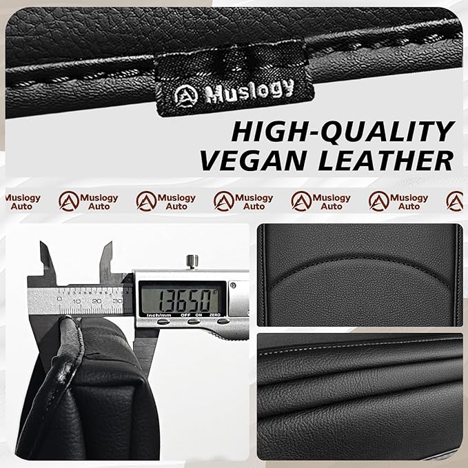 Muslogy Center Console Armrest Cover Fit for Toyota 4Runner 2010-2024 Accessories, Comfort Armrest Pad Console Lid Cushion Vegan Leather 1-Inch Extra Thick