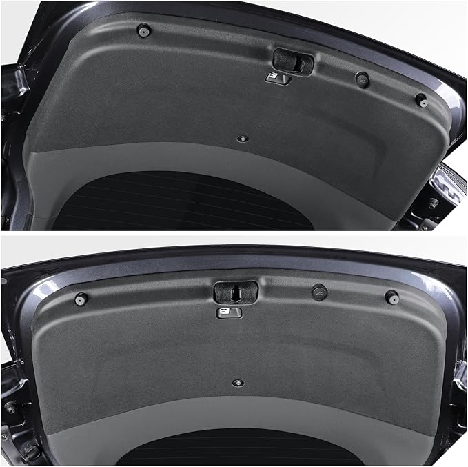 LUCKEASY 2PCS Trunk Tailgate Mat & Rear Bumper Guard for Tesla Model Y Juniper 2025 2026 Rear Door Back Protective Liner & Trunk Bumper Guard Sill Cover Cargo Protector Mat TPE Black