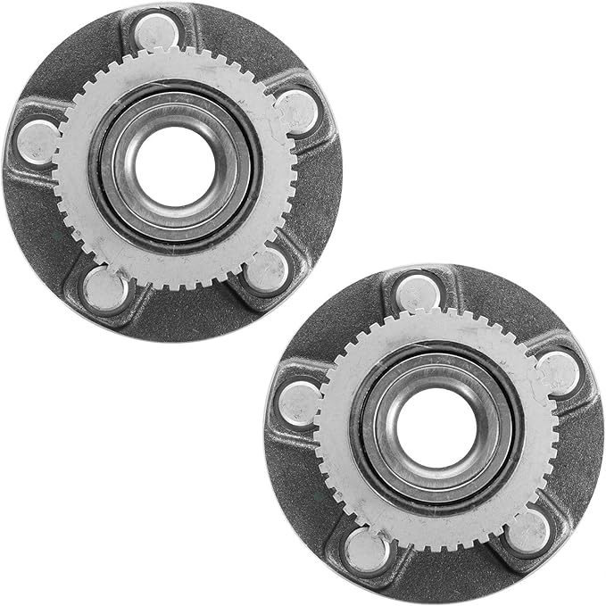 TRQ Rear Wheel Bearing and Hub Assembly Set 2 Piece Compatible with 1995-1999 Nissan Maxima 4 Wheel ABS 1996-1999 Infiniti I30