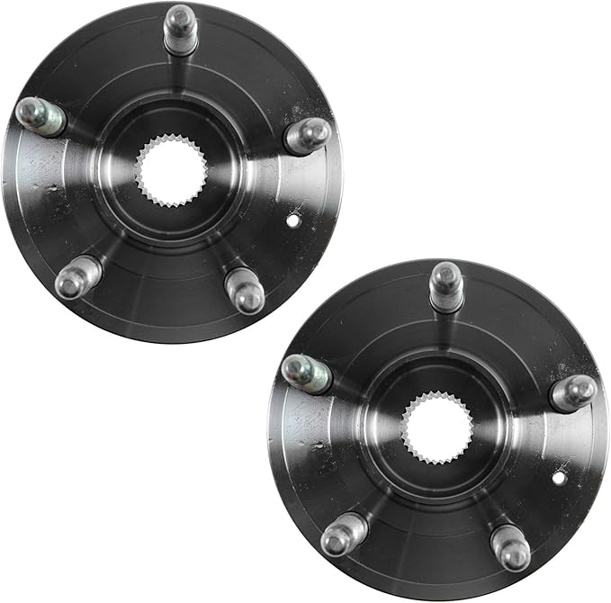 TRQ Front and Rear Wheel Bearing and Hub Assembly Set 2 Piece Compatible with 18-19 Cadillac XTS Without RPO Code J55 Heavy Duty Brakes 10-15 Chevrolet Camaro LS LT SS 5 Lug Wheels