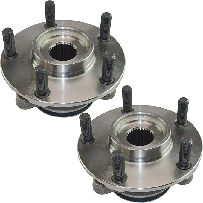 TRQ Front Left and Right Wheel Bearing and Hub Assembly Set 2 Piece Compatible with 2011-2017 Nissan Juke 2011-2012 Leaf