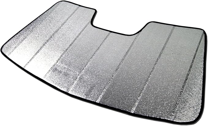 Front Car Windshield Sun Shade Compatible with 2014-2019 Acura RLX | Custom Fit Visor Accordion Fold Style Sun Protector | Silver & Grey 1-pc Set | SS-004
