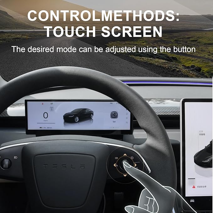 Tlyard 10.88" Head Up Display for Tesla Juniper 2025 2026, Touchscreen HUD Carplay for Model Y Juniper Accessories, Online OTA, Blind Spot Alert,NOT Affect Airvent,Smart Instrument Cluster(Juniper)