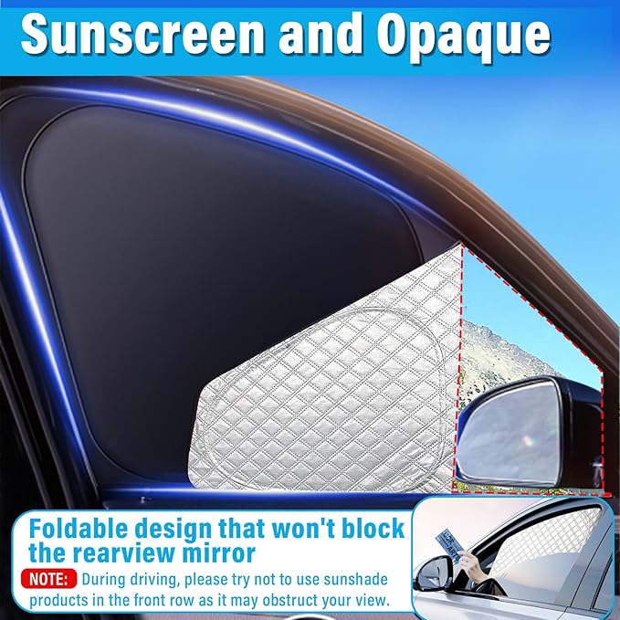 KMF 8pcs Thicken Sun Shades for Honda CR-V 2017-2022 Accessories, CRV Sunshade Full Car Window Covers for Windshield Side Rear, UV Block and Blackout Privacy for Camping Outdoor