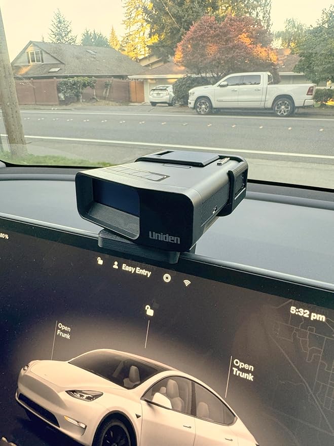 Radar Holder for Uniden R7 Compatible with Tesla Vehicles - Black
