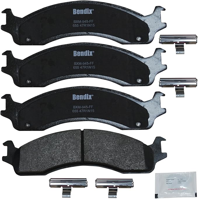 Bendix Priority1 CFM655 Semi-Metallic Front Brake Pads for Select Models Dodge B2500,B3500,Ram 2500 Van,3500 Ford E-150,E-250,E-250 Econoline,E-350 Club Wagon,Super Duty,E-450 F-250,F-250 HD,F-350