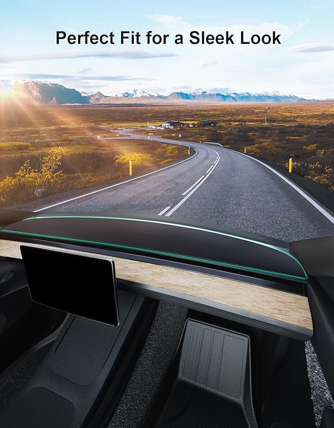 Zanch Original 2026 Model Y Juniper Dashboard Cover, Upgraded 2025 Anti-Glare 100% Sunshield Suede Dash Mat, Full Protection with No-Slip, Fits Model Y Juniper (2025-2026) Tesla Model Y Accessories