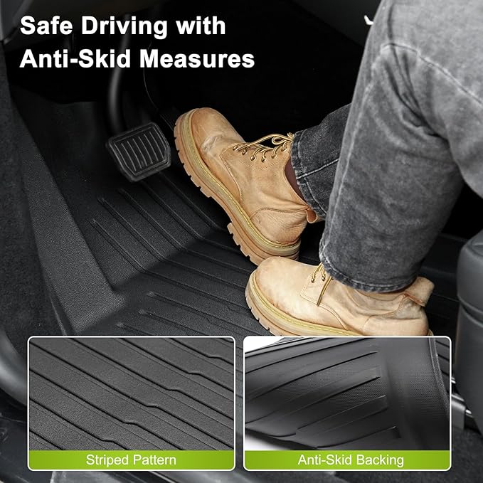 Floor Mats for 2026 2025 Tesla Model Y Juniper Standard Only, Full Coverage All Weather Floor Mat Cargo Liner Frunk Backrest Mats Juniper Accessories (Not for Premium and Performance)