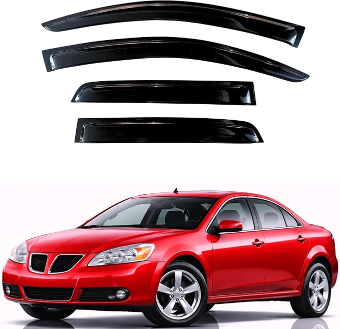 KPY Rain Guards Fit for 2005-2010 Pontiac G6, Out-Channel Window Visors Vent Wind Deflectors 4PC, Car Accessories for 05-10 Pontiac G6