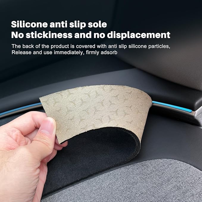for Tesla Model 3 2024 Dashboard Cover Flannel Nonslip Car Dash Board Mat Decorative Cushion Light-Proof Pad Sunshade No-Glare Interior Auto Accessories (Rear Windshield Mats)