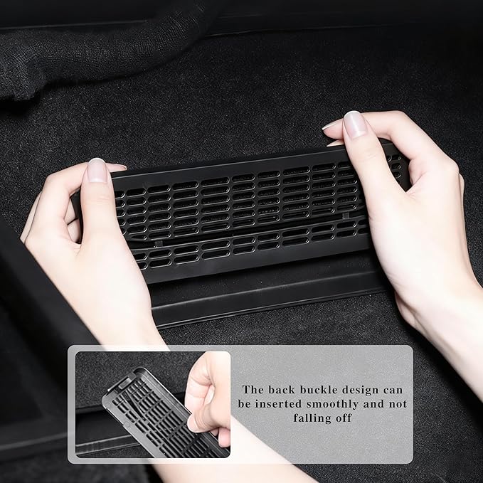 Rear Under Seat Floor Air Vent Cover Accessories for Tesla Model Y Juniper 2025 2026 Accessories - Air Condition Outlet Grille Protector Flow Vent Grille Protection (Upgraded version 2PCS)