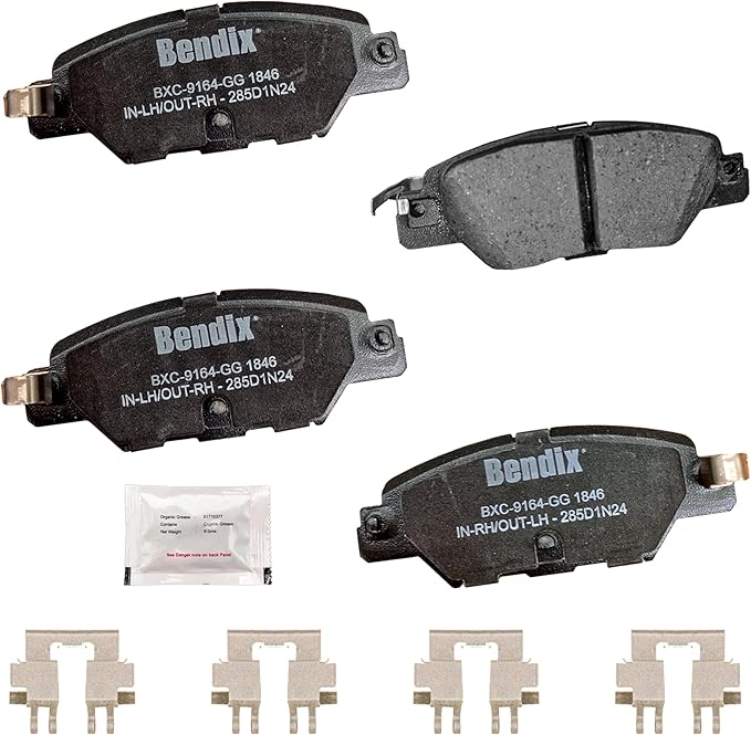 Bendix Priority1 CFC1846 Ceramic Rear Brake Pads compatible with Mazda CX-5 2024-2016