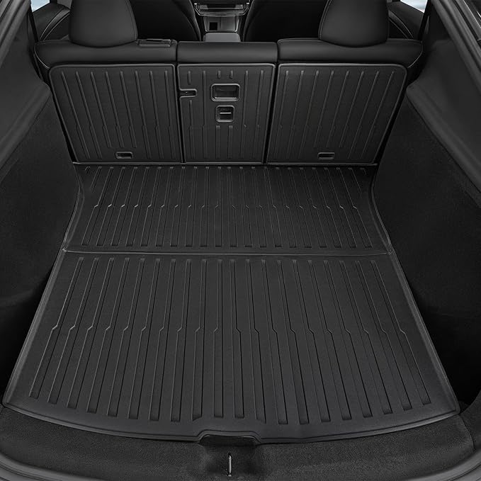 Floor Mats for 2026 2025 Tesla Model Y Juniper, Full Coverage All Weather Floor Mat Cargo Liner Trunk Mat Frunk Backrest Mats Accessories (Not fit Standard)