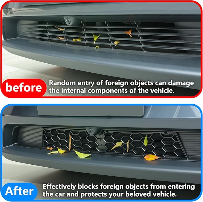 Front Grill for Tesla Model Y 2025 2026 Juniper Mesh Grille Grid Inserts Air Inlet Vent Grille Cover Replacement With Insect Protection Accessories (Not fit 2026 Standard & Performance)