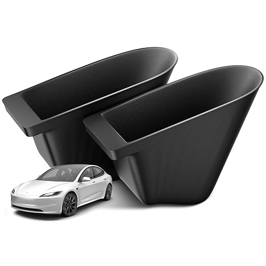 for New Tesla Model 3 Highland 2025 2024 Front Door Pocket Insert Trash Can, Model 3 Accessories Side Door Storage Organizer