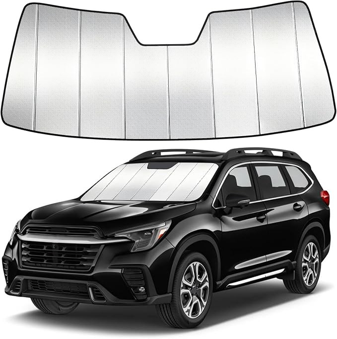 Windshield Sun Shade Custom Fit for Sub-aru Ascent 2019-2026, Accordion Folding Thick Window Sunshade Block Heat 99% UV Rays Sun Visor Keep Cooler Car Accessories