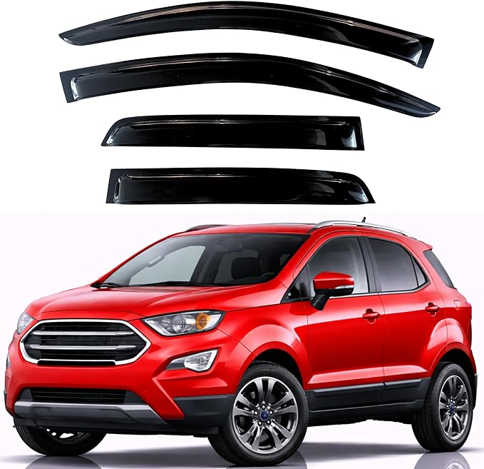 KPY Rain Guards Fit for 2018-2022 Ford Ecosport, Out-Channel Window Visors Vent Wind Deflectors 4PC, Car Accessories for 18-22 Ecosport