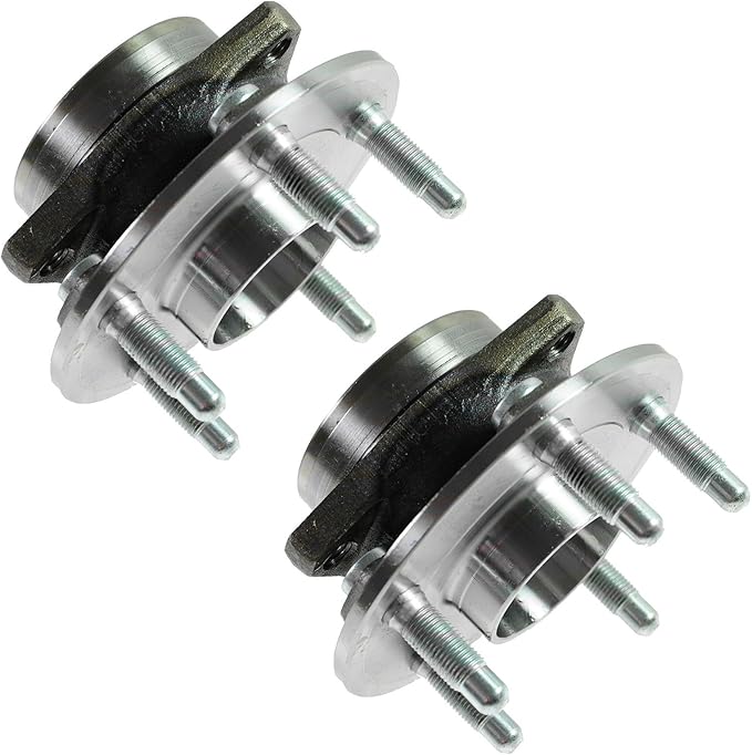 TRQ Front and Rear Wheel Bearing and Hub Assembly Set 2 Piece Compatible with 18-19 Cadillac XTS Without RPO Code J55 Heavy Duty Brakes 10-15 Chevrolet Camaro LS LT SS 5 Lug Wheels