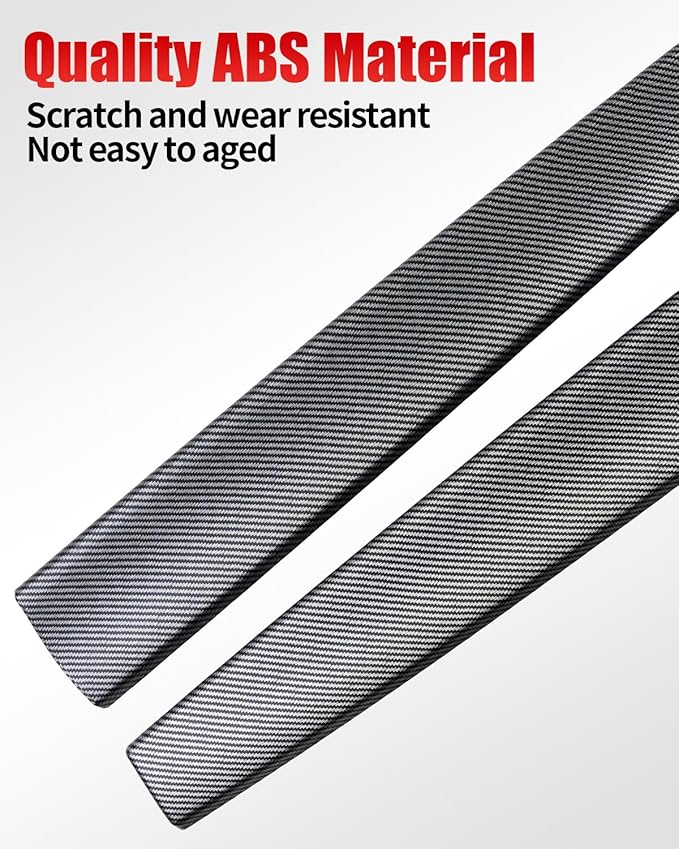 KKTR-CAR Dashboard Cover Wrap and Front Door Inner Armrest Panel Cover Trim Compatible with Tesla Model 3 2021-2023 Model y 2020-2025,NOT for Performance (Matte Carbon Fiber Pattern 2pcs, 2pcs)