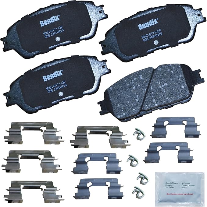 Bendix Priority1 CFC906 Ceramic Front Brake Pads for Lexus ES300 2003-2002, ES330 2006-2004, Toyota Avalon 2007-2005, Camry 2006-2005, Sienna 2010-2004, Solara 2008-2004, Tacoma 2015-2005