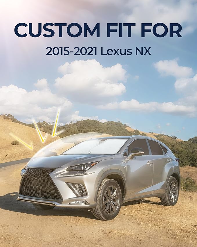 for Lexus NX 2015-2021 Car Window Shades, 8pcs Privacy Sun Shade Set for Front Windshield Side and Rear Windows, Full Window Covers Keeps Vehicle Cool for Camping Napping