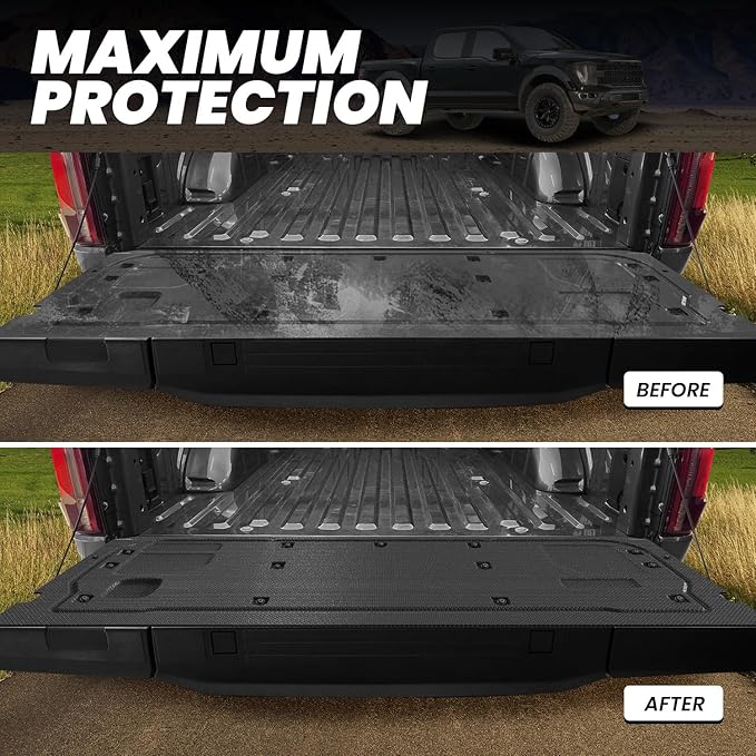 LASFIT Tailgate Mat for Ford F-150 (for Tailgate Work Surface Only) 2021-2026 Truck Tailgate Cover All Weather Protector Durable TPE Tailgate Liner -Easy to Clean