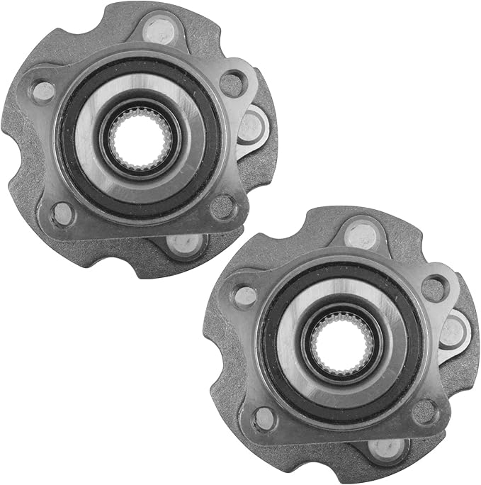 TRQ Rear Left and Right Wheel Bearing and Hub Assembly Set 2 Piece Compatible with 15-17 Lexus NX200t AWD 18-21 NX300 AWD 15-16 NX300h AWD 17-21 NX300h 06-12 Toyota RAV4 4WD 13-18 RAV4 AWD