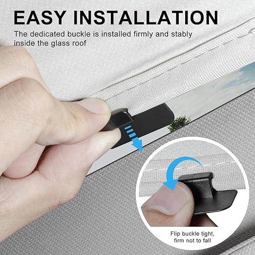 Clips for Tesla Model 3/Y Sunroof Sunshades (Black)
