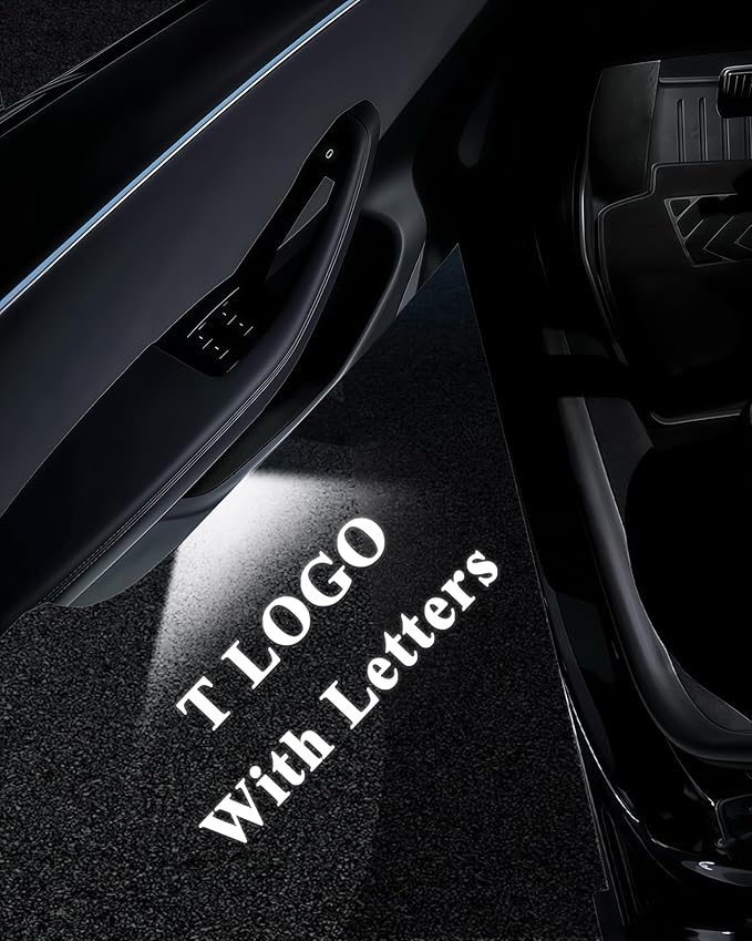 2026 Upgraded Accessories Compatible with Model Y Juniper Model 3 Highland X S, Ultra-Bright HD Car Door Lights Logo Projector, OEM Style Puddle Lights No Fade 3D Laser Car Welcome Ghost Light(2 Pack)