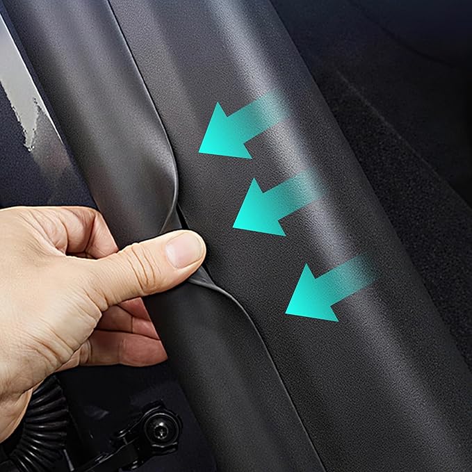 8Pcs Door Sill Protector for Tesla Model Y Juniper 2025 2026 Front and Rear Door Pedal Kick Protection ABS Material Door Entry Guard Anti-Kick Full Protect Door Entry Cover