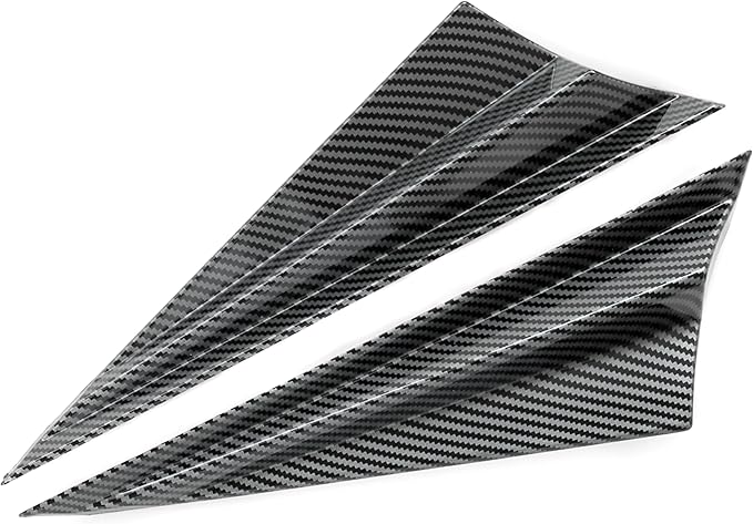 Barong for Tesla Cybertruck Accessoriess Exterior Stickers Car Leaf Board Side Label Front Side Window Triangle Cover Trim Frame Decal Carbon Fiber Pattern