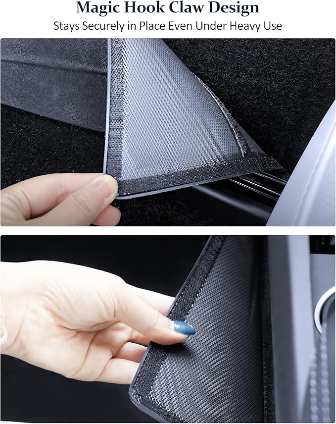 2025 Tesla Center Console Anti Kick Pad Protector Model 3 2024 Highland 2Pcs TPE Seat Anti-Dirty Mat Waterproof Dust Resistant Protector Cover Leather Pad Model 3 Accessories