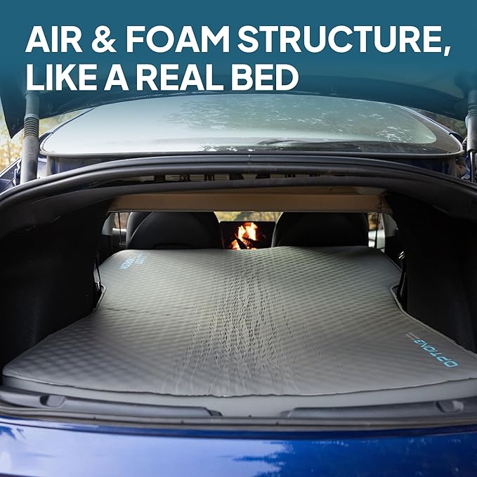 LOSTHORIZON Camping Air Mattress with Foam for Tesla, Self Inflating Sleeping Pad, 4.5" Thick, R-Value 13, Model 3