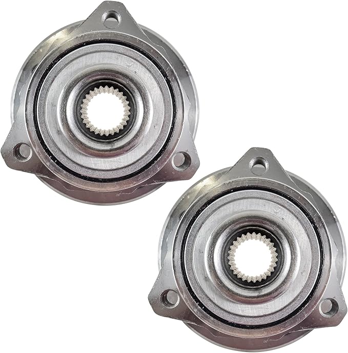 TRQ 2 Piece Front Wheel Bearing & Hub Assembly Set Compatible with 2002-2005 Jeep Liberty