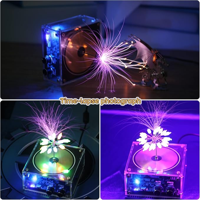 Joytech Bluetooth Music Tesla Coil Arc Plasma Loudspeaker Wireless Transmission Experiment Desktop Toy Model SSTC SS02