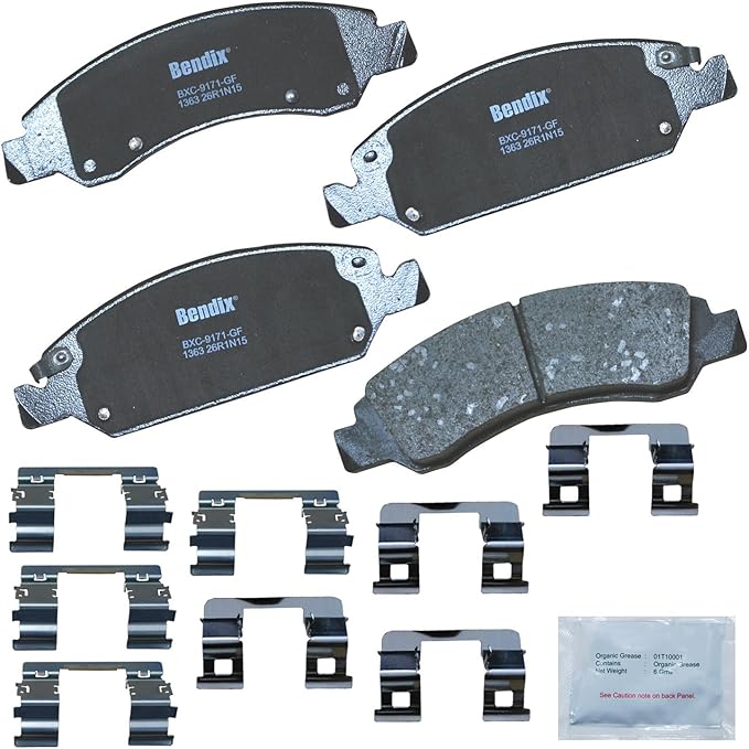 Bendix Priority1 CFC1363 Ceramic Front Brake Pads for Cadillac Escalade,ESV,EXT,XTS,Chevy Avalanche,Cheyenne,Express 1500,Silverado Classic,LD,Suburban,Tahoe,GMC Savana Sierra,Limited,Yukon,XL